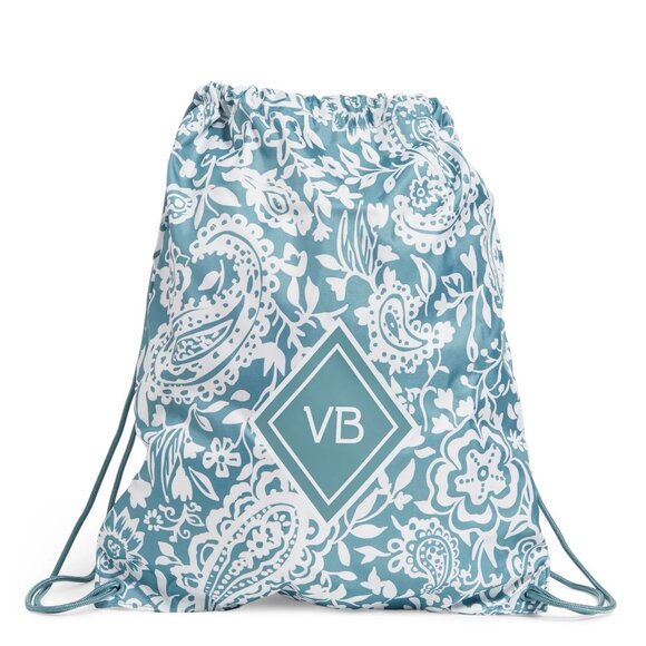 Vera Bradley Handbags - Vera Bradley Drawstring Backsack Large / Eden Paisley Blue /NWT